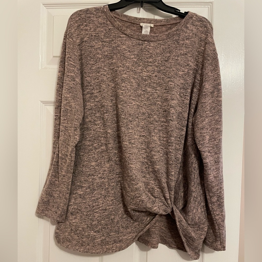 Brittany Black XL side knot sweater